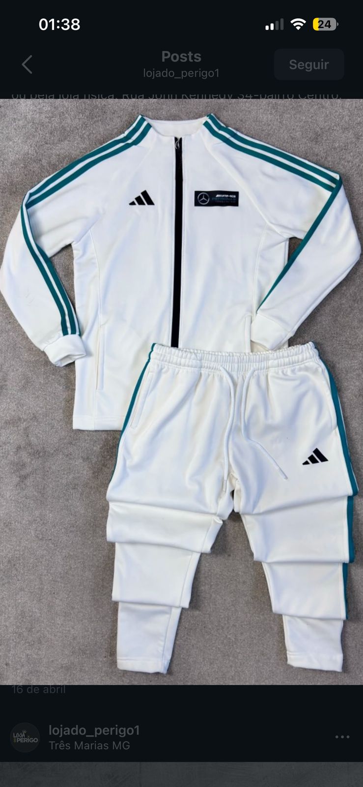 CONJUNTO ADIDAS BRANCO